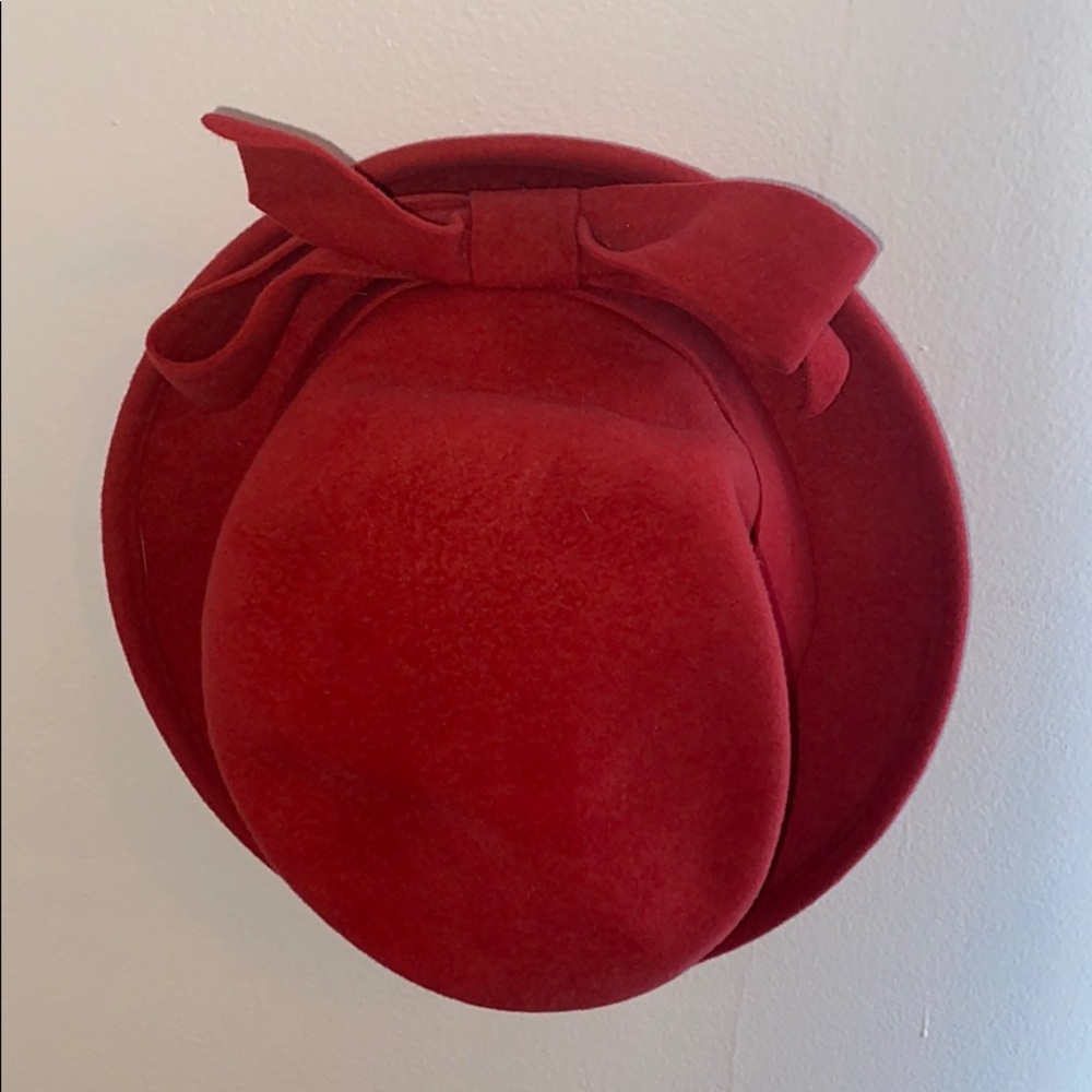 Vintage Frank Olive Red Hat ✨